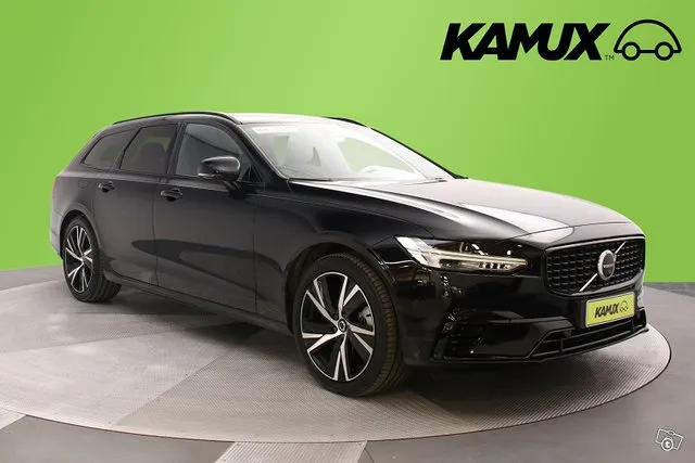 Volvo V90 T6 AWD Long Range Plus Dark R-Design / ALV- Väh kelp / Vetokoukku / 360-Kamera / Harman/Kardon / VOC Image 1